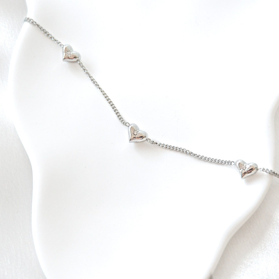 Mila Hearts Bracelet (Silver)