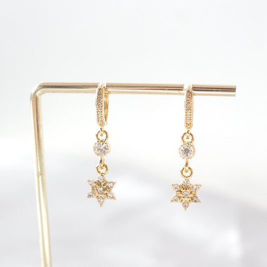 Stardust Huggie Hoop Earrings (Gold)