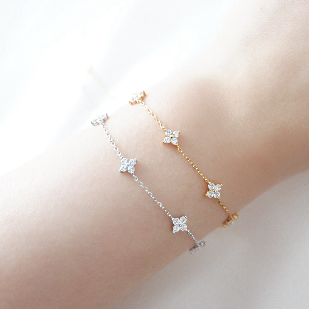 Hailey Clover Bracelet (Silver)