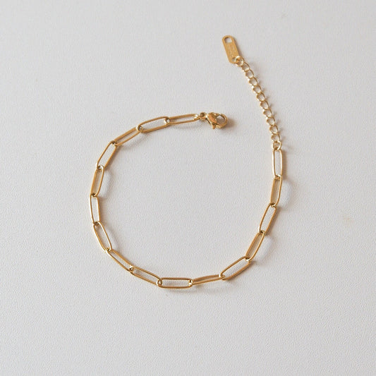 Aria Paperclip Bracelet (Gold)