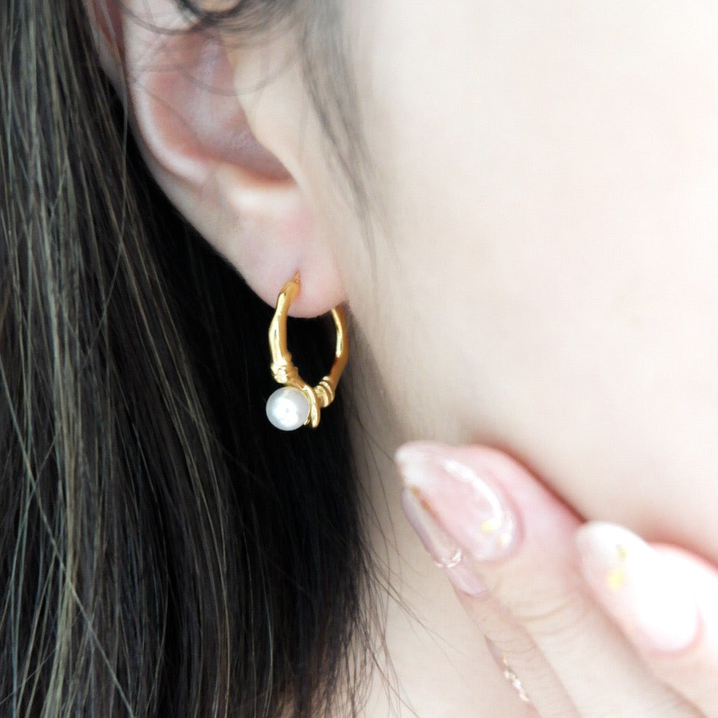 Jane Pearl Earrings (Gold)