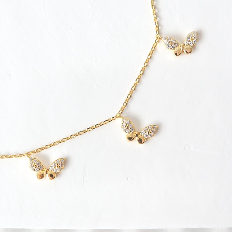 Dainty Butterfly Bracelet (Gold)