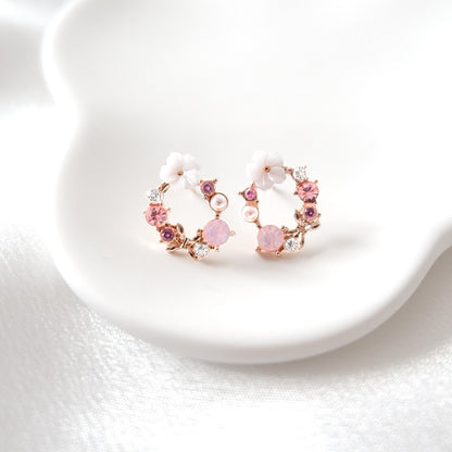 Florence Stud Earrings (Rose Gold)