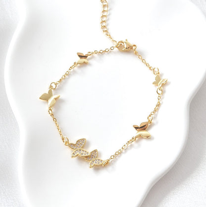 Butterfly Aesthetic Bracelet (Gold)