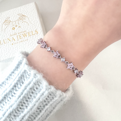 Sakura Starry Night Bracelet (Silver)