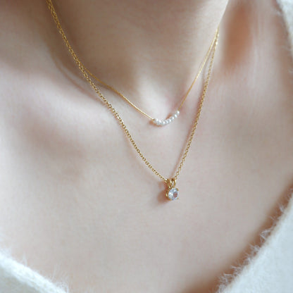 The One Diamond Necklace (Gold)