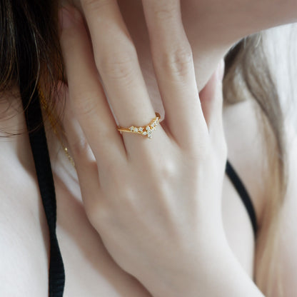 Tiara Adjustable Ring (Gold)