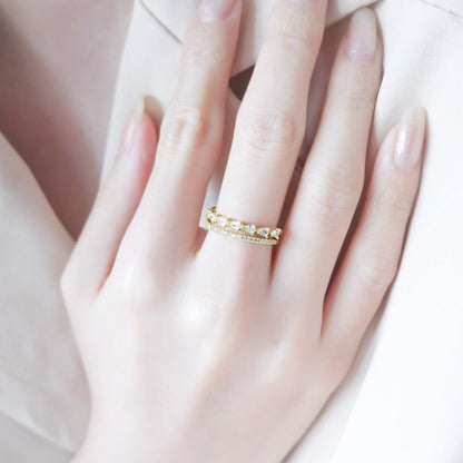 Classic Luxe Layered Adjustable Ring (Gold)