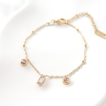 Rose Quartz Bracelet (Gold)