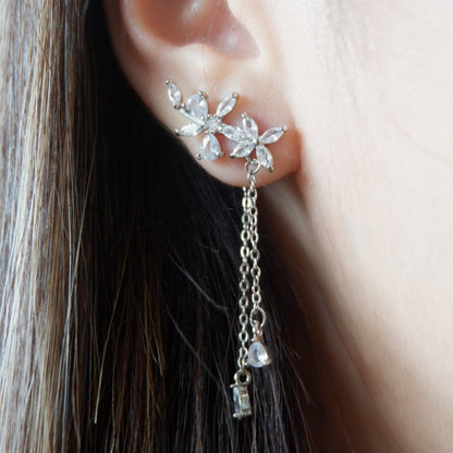 Winter Blossom Earrings (Silver)