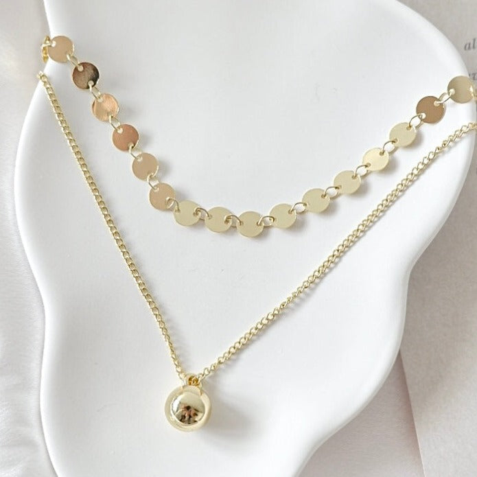 Whimsical Layered Necklace (Gold)