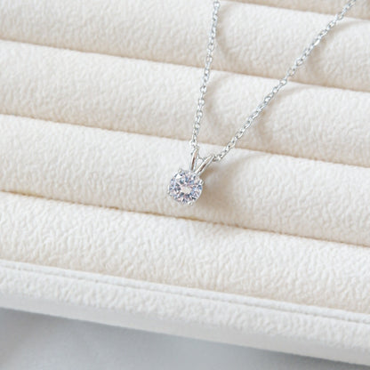 The One Diamond Necklace (Silver)