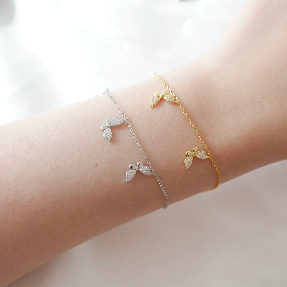 Dainty Butterfly Bracelet (Silver)