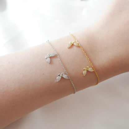 Dainty Butterfly Bracelet (Silver)