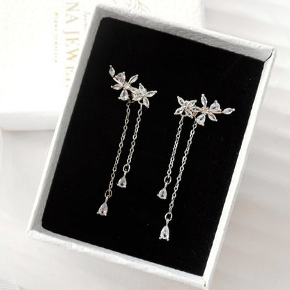 Winter Blossom Earrings (Silver)