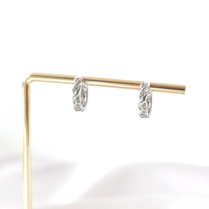 Adore Twisted Huggie Earrings (Silver)